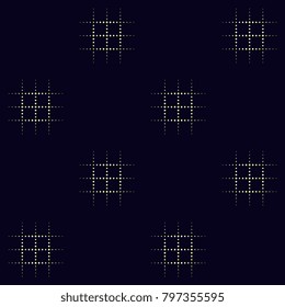 Crosshatch pattern micro dot lines all over design. Simple geometric background. Textile fabric printing block. Traditional oriental ornament. Vector illustration.