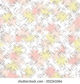 Cross-hatch style background in light pastel colors. Seamless vector pattern repeat.