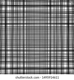 Crosshatch, tangled straight lines. Dynamic, random lines grid, mesh. Crossing  scribble stripes abstract geometric pattern
