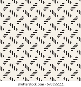 Crosshatch vector seamless geometric pattern. Crossed graphic rectangles background. Checkered motif. Seamless black and white texture of crosshatched bold lines. Trellis simple fabric print.