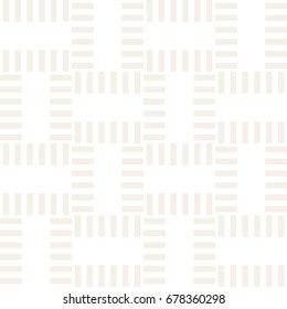 Crosshatch vector seamless geometric pattern. Crossed graphic rectangles background. Checkered motif. Seamless subtle texture of crosshatched bold lines. Trellis simple fabric print.