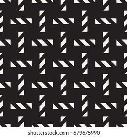 Crosshatch vector seamless geometric pattern. Crossed graphic rectangles background. Checkered motif. Seamless black and white texture of crosshatched bold lines. Trellis simple fabric print.