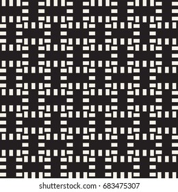 Crosshatch vector seamless geometric pattern. Crossed graphic rectangles background. Checkered motif. Seamless black and white texture of crosshatched lines. Trellis simple fabric print.