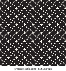 Crosshatch vector seamless geometric pattern. Crossed graphic rectangles background. Checkered motif. Seamless black and white texture of crosshatched bold lines. Trellis simple fabric print.