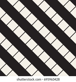 Crosshatch vector seamless geometric pattern. Crossed graphic rectangles background. Checkered motif. Seamless black and white texture of crosshatched bold lines. Trellis simple fabric print.