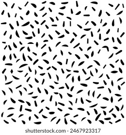 Crosshatched chaotic scratches pattern. Different seamless textures made in hand drawn pencil style. Black lines on white background. Vector illustration