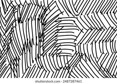 Crosshatching pattern in sketch style. Hand drawn doodle white black background. Vector illustration