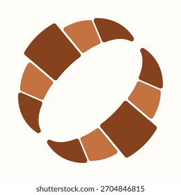 Crossiant smart trendy vector beauteous amazing design useful Illustration colorful background.eps