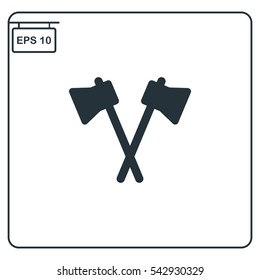 Crossing axes Icon, Vector
