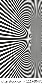 Crossing black and white stripes and lines on a light background. Decorative abstract pattern. Vector illustration.