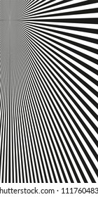 Crossing black and white stripes and lines on a light background. Decorative abstract pattern. Vector illustration.