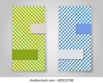 Crossing color stripes vertical vector banner template.