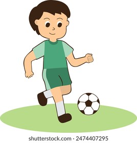 Crossing the digital field with finesse, a player dribbles the ball in a mesmerizing pixelated flow. The beauty of the game is realized in every touch.