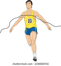 Ilustración del vector de línea de acabado cruzado