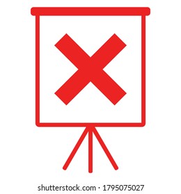 Crossing and flipchart on white