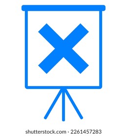Crossing and flipchart on white