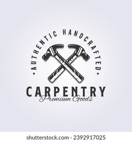 crossing hammer logo, symbol vector illustration design
