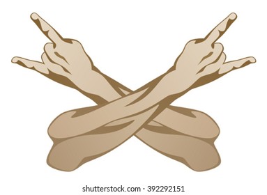 Crossing hand
