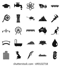 Crossing icons set. Simple set of 25 crossing vector icons for web isolated on white background