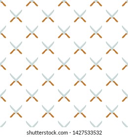 Crossing knife pattern seamless vector repeat for any web design