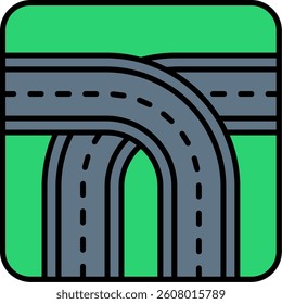 Crossing Line vector Icon Design