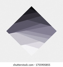 Crossing lines generativeart style colorful logo illustration
