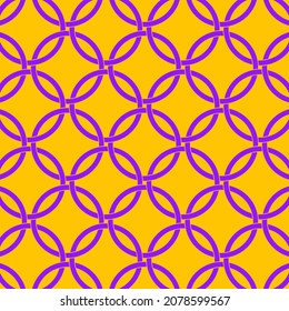 travesar el anillo morado sin soldadura aislado en fondo naranja, fondo de fondo de fondo vectorial.