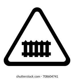 Crossing railroad barrier icon . Simple illustration of crossing railroad barrier vector icon for web design isolated on white background
