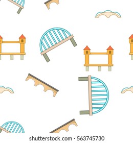 Crossing river pattern. Cartoon illustration of crossing river vector pattern for web