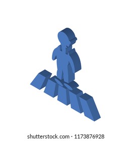 Crossing Road isometric left top view 3D icon