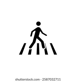 crossing sign icon Simple thin line logo