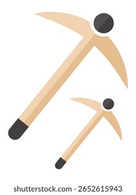 Ícone de picareta de espadas cruzadas. Picareta simples e escavação, escavação silhueta símbolo website design gráfico. Design de site e aplicativo móvel isolado em fundo branco. Ilustração vetorial.