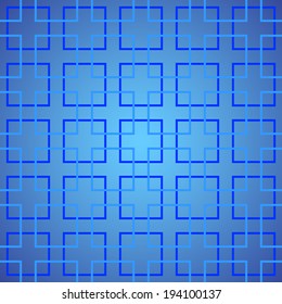 Crossing squares seamless blue pattern
