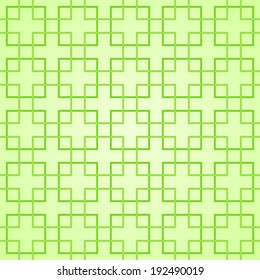 Crossing squares seamless green pattern