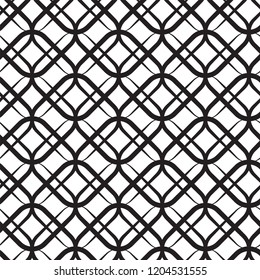 CROSSING STROKE ARCH. GEOMETRIC CIRCLE SEAMLESS VECTOR PATTERN