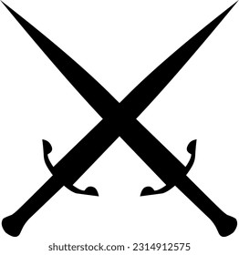 crossing sword icon vector illustration