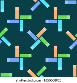 Crossing Windmill Bookmark Seamless Pattern