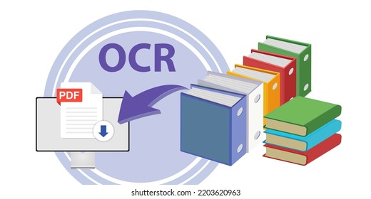 Crosslanguage Optical Character Recognition Ocr Technology Stock Vector ...