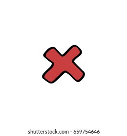 crossmark doodle icon