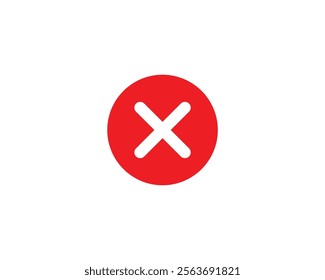 Cross-mark icon. Business, button, cancel, cross, design, element, false, flat, graphic, icon, illustration, incorrect, mark, negative, no,  reject, symbol, vector, vote, warning, web and wrong.