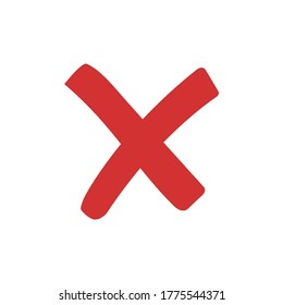Crossmark icon vector.  Decline, Cross flat symbol design illustration.