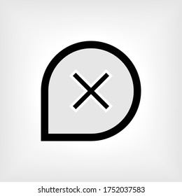 Crossmark Icon - Vector Illustration for Design and Websites, Presentation or Application.