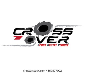 Crossover concept for logo design vector