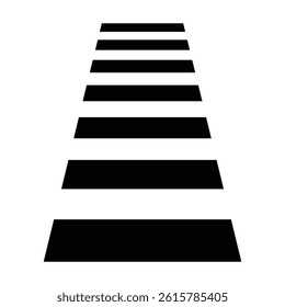 Crossover isolated on white background. crosswalk lines. zebra crossing. pedestrian crossing icon. walking across the road. vector illustration