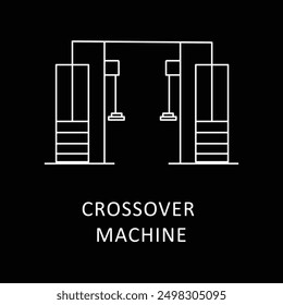 Crossover Machine Icon: Functional Training and Gym Equipment Symbol.