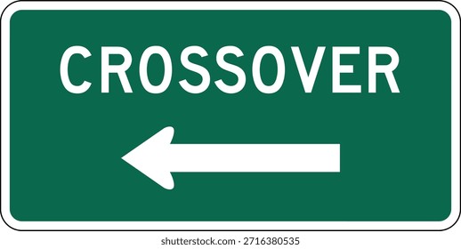 Crossover Road Sign Design Vector