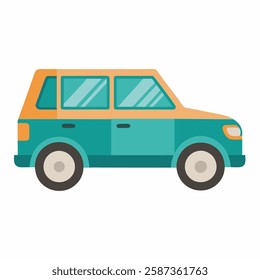 Crossover vehicle line icon, simple vector illustration in minimalistic style with a white background