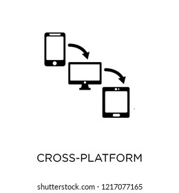 Cross-platform icon. Cross-platform symbol design from Programming collection. Simple element vector illustration on white background.