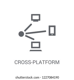 Cross-platform icon. Trendy Cross-platform logo concept on white background from Programming collection. Suitable for use on web apps, mobile apps and print media.