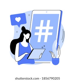 Cross-posting abstract concept vector illustration. Digital marketing, online platform, post planner, social media cross posting, link sharing, smm, repost, post promotion abstract metaphor.